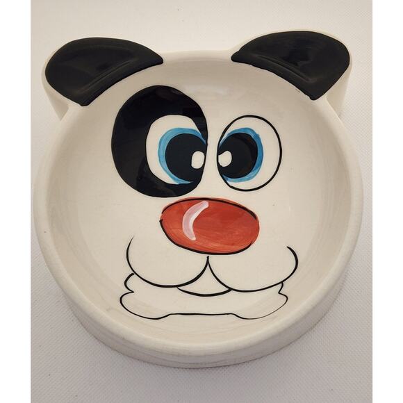 DOG DISH-Funny Dog-Med/Lrg Size Dog Dish-Cartoon Drawing-Whimsical Dog Dish - Picture 1 of 7